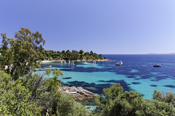 Mittelmeerküste bei Saint-Clair, Cote d'Azur, Südfrankreich