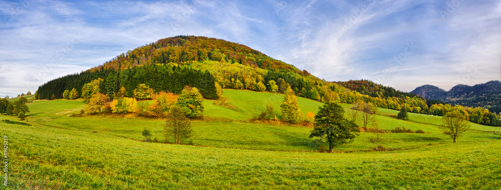 Sticker autumn landscape