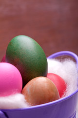 Ostereier im Korb