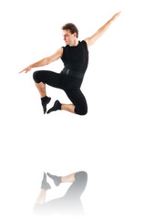 Dancer isolated on the white background
