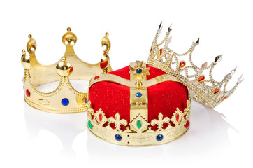 King crown isolated on white