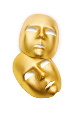 Shiny masks isolated on white background