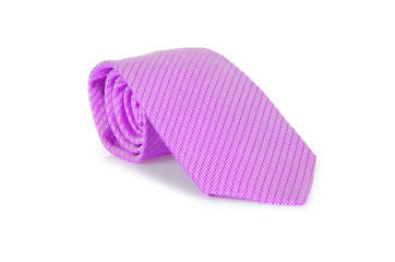 Elegant silk male tie ( necktie ) on white