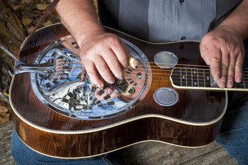 Classic Dobro guitar played my a master