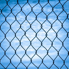 Mesh fence isolated