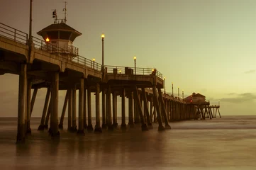 Foto auf Acrylglas Los Angeles huntington beach pier sunset