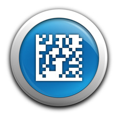 flashcode sur bouton bleu - obrazy, fototapety, plakaty