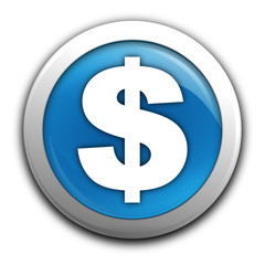 dollars sur bouton bleu