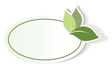 étiquette bio, label écologique vide, sticker vert