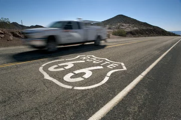 Crédence de cuisine en verre imprimé Route 66 itinéraire 66 vitesse
