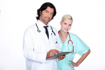 Fototapeta premium Doctor and nurse