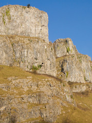 Fototapeta na wymiar Cheddar Gorge skał wapiennych Somerset Anglia