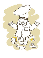 image of little boy, who want to be a great chef