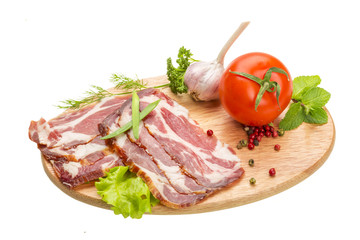 Bacon with vegetables