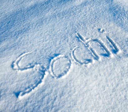 Sochi written in Snow