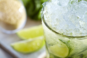 Mojito drinks with lime