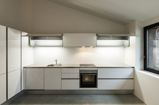 modern house interior, kitchen
