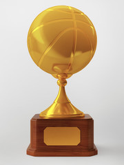 Basketball gold award cup