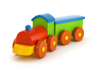 Wooden toy train