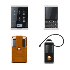 mobile phones vector icon set xxl
