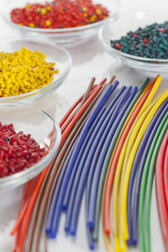 Colorful plastic masterbatch tubes