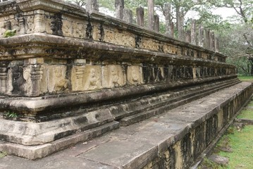 Fototapeta na wymiar Remains of the historic city Polonnaruwa in Sri Lanka