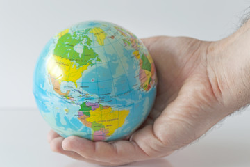 The globe in hands. Concept for environment conservation.