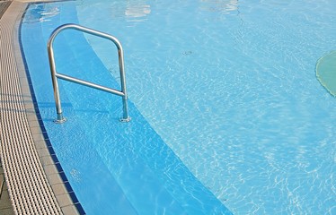 water of the swimming pool for swimming