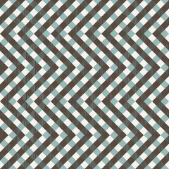 Cercles muraux Zigzag abstrait géométrique rétro avec texture de tissu