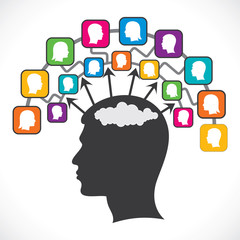 men connect to the world friend stock vector