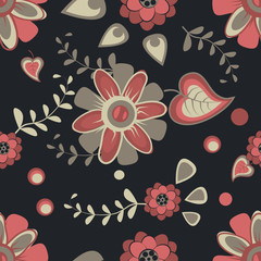 pattern with pink flowers