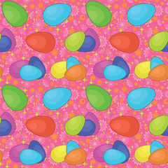Seamless background, Easter eggs