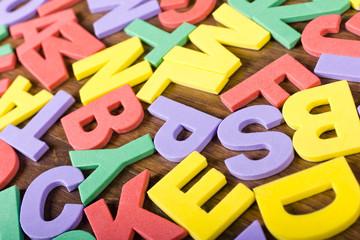 Fototapeta premium letters of different colors