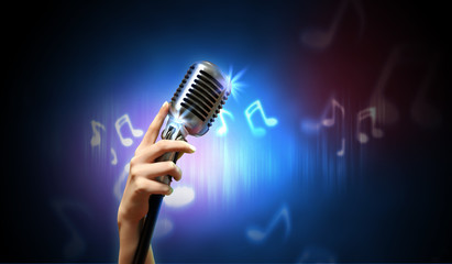 audio microphone retro style