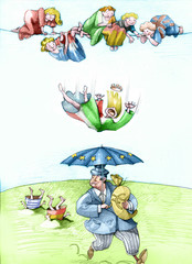 europ political cartoon
