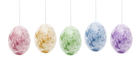 Ostereier in Pastellfarben