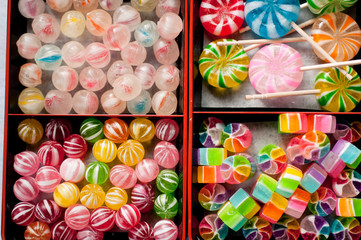 Fototapeta na wymiar Japoński styl kolorowe cukierki Japonia