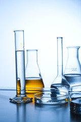 laboratory ustensils and glass accessories