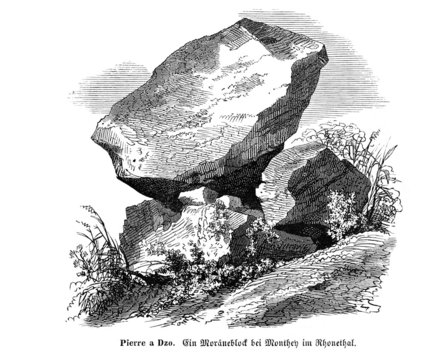 Mor&auml;nenblock (Alte Lithographie)