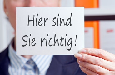 Hier sind Sie richtig !