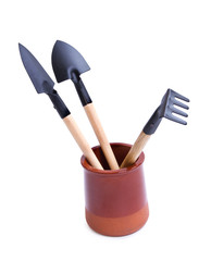 Garden Tools in a Flower Pot