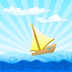 boat sailing on the sea