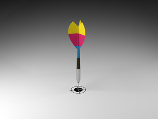 Couleurs primaires 1 flechette croix de coupe