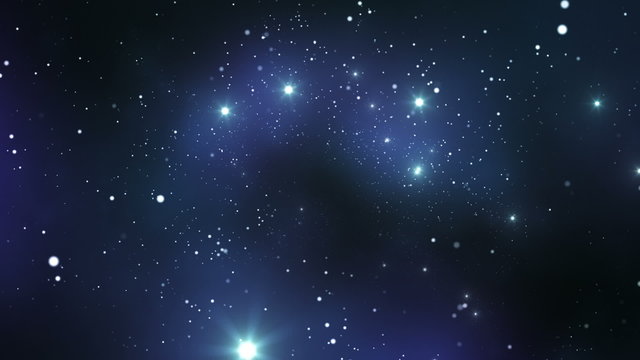 Endless Stars, flying through space. Looped animation. HD 1080.