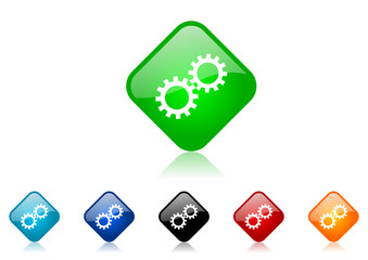 gears vector icon set