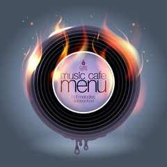 Music Cafe Menu Design template.