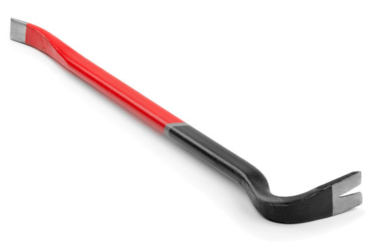 Black and red crowbar