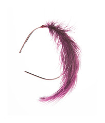 Purple feather diadem