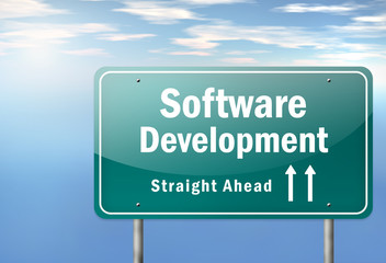 Highway Signpost "Software Development"