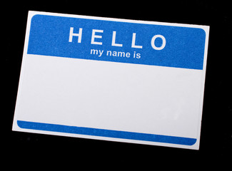 Isolated Name Tag